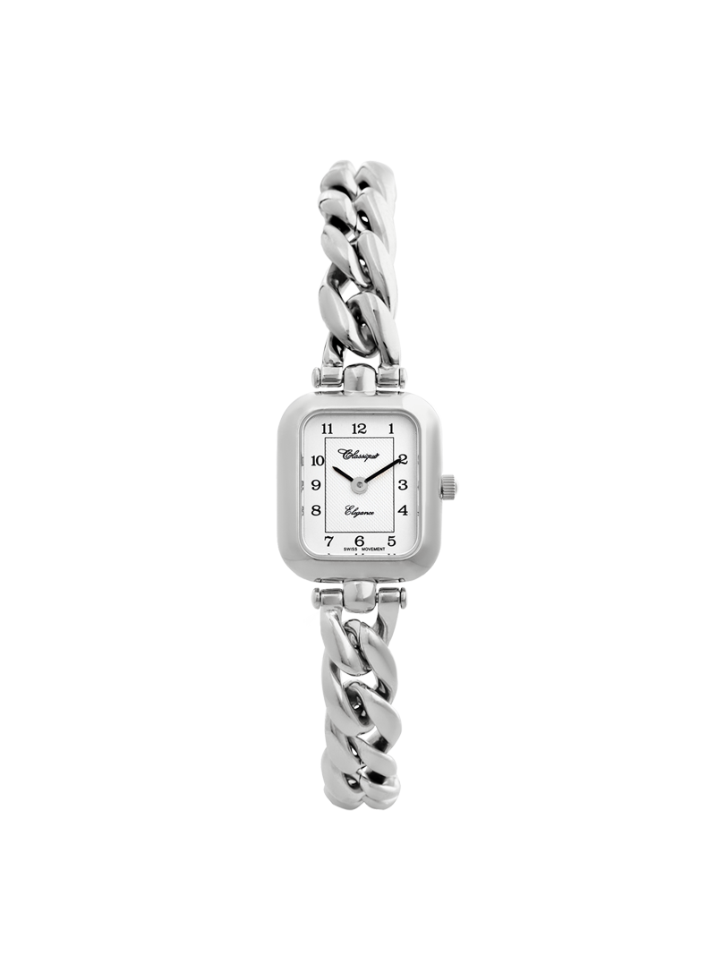 Case Stainless Steel Dial White Dial Black Arabic Bracelet