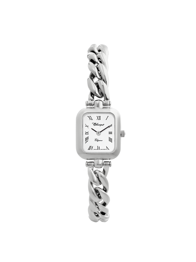 Case Stainless Steel Dial White Dial Black Roman Bracelet