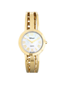 Case Gold Plated Stainless Steel Dial Mother of Pearl Dial Champagne Roman Half Bangle
