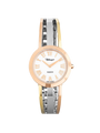 Case Three Tone Dial White Dial Rose Roman Half Bangle