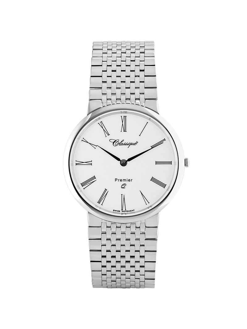 Case Stainless Steel Dial White Dial Black Roman Bracelet