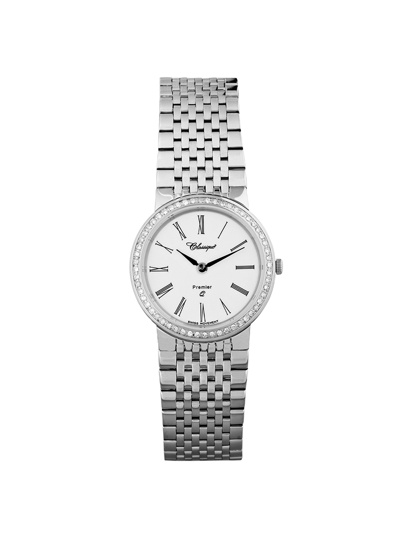Case Stainless Steel Dial White Dial Black Roman Bracelet