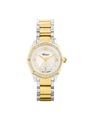 Case Two Tone Gold Plated Stainless Steel Dial Mother of Pearl Dial Champagne Arabic Bracelet