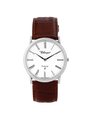 Case Stainless Steel Dial White Dial Black Roman Leather Brown