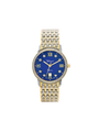 Case Two Tone Gold Plated Stainless Steel Dial Blue Dial Star Stone Bracelet
