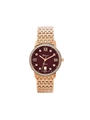 Case Rose Gold Plated Stainless Steel Dial Brown Dial Star Stone Bracelet
