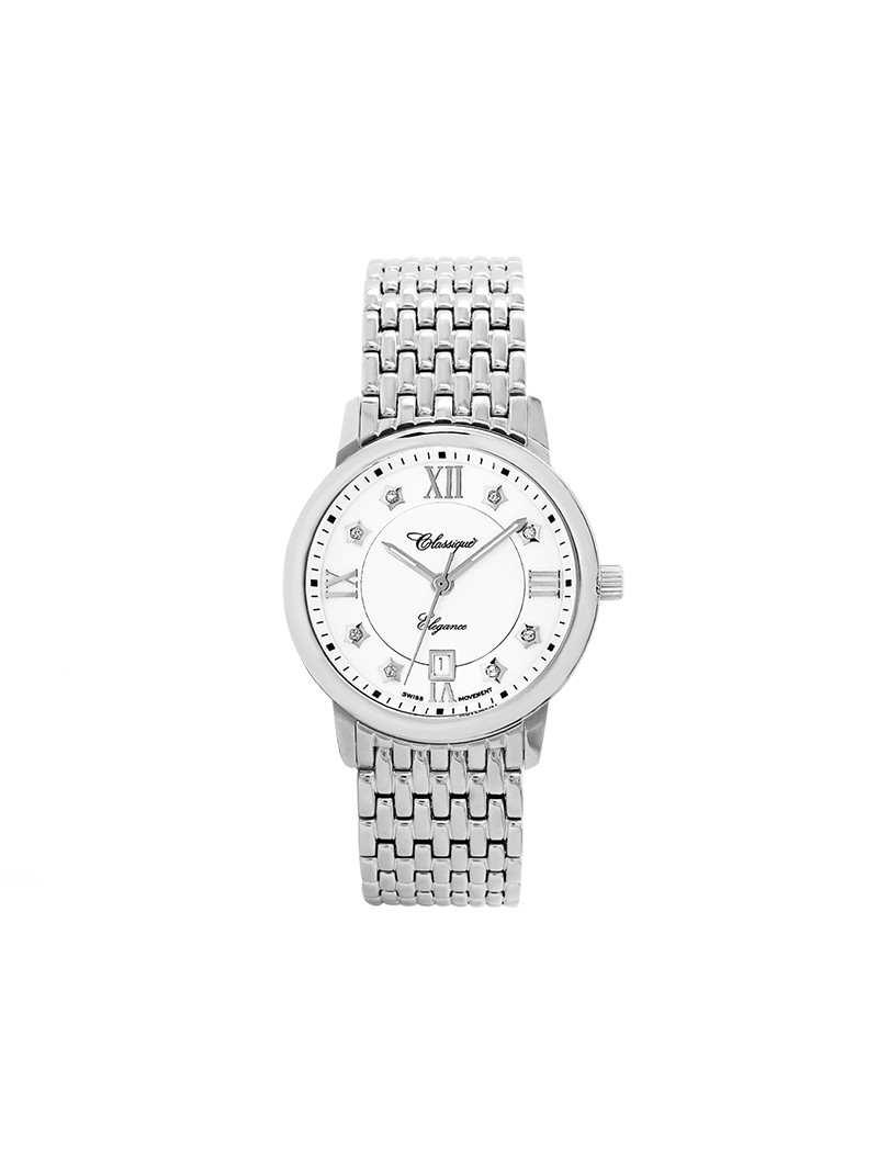 Case Stainless Steel Dial White Dial Star Stone Bracelet