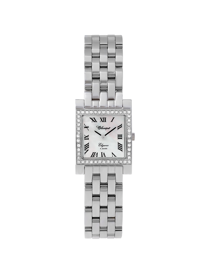 Case Stainless Steel Dial Mother of Pearl Dial Black Roman Bracelet