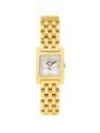 Case Gold Plated Stainless Steel Dial Silver Dial Stone Bracelet