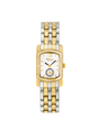 Case Two Tone Gold Plated Stainless Steel Dial White Dial Champagne Arabic Bracelet