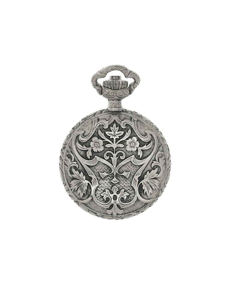 Case Antique Silver Tone Dial White Dial Arabic 