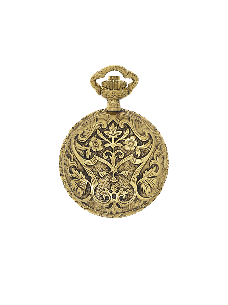 Case Antique Gold Tone Dial White Dial Black Arabic 