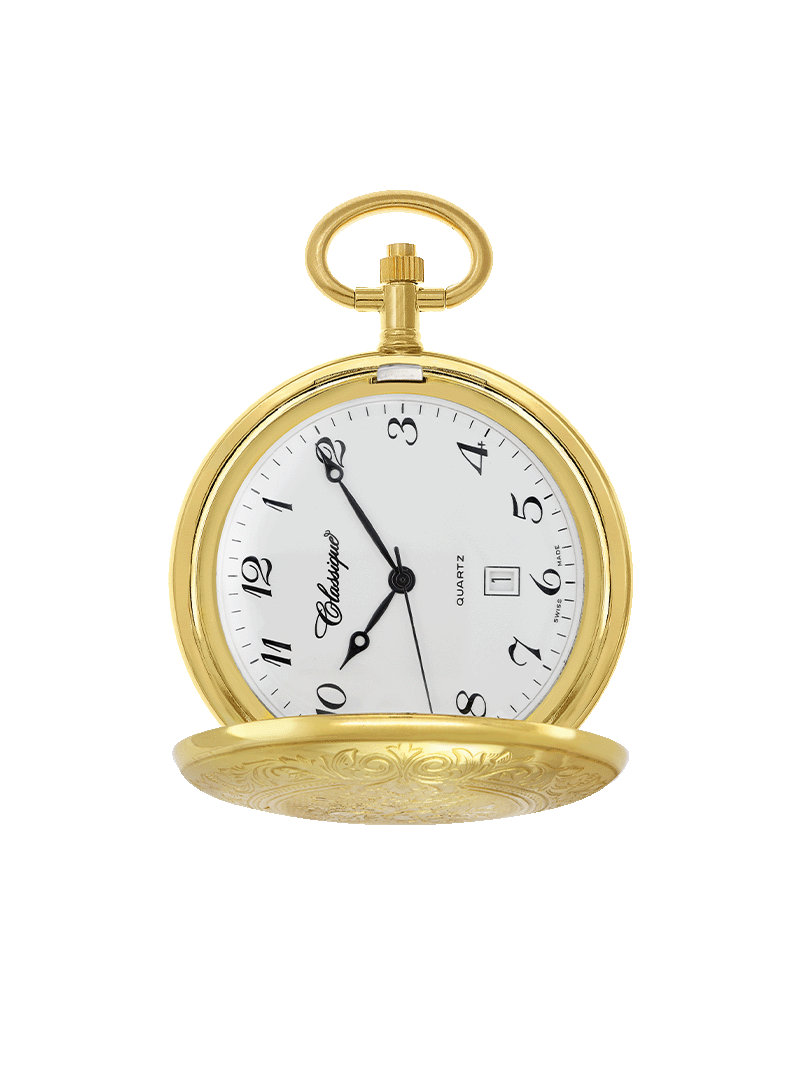 Case Gold Plated Dial White Dial Arabic 