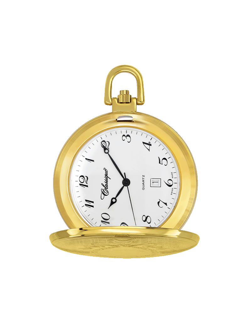 Case Gold Plated Dial White Dial Arabic 