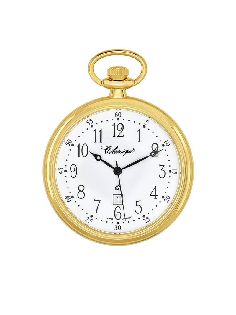 Case Gold Plated Stainless Steel Dial White Dial Arabic 