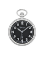 Case Rhodium Plated Stainless Steel Dial Black Dial White Arabic 