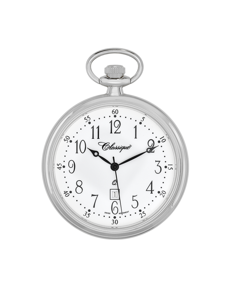 Case Rhodium Plated Stainless Steel Dial White Dial Arabic 