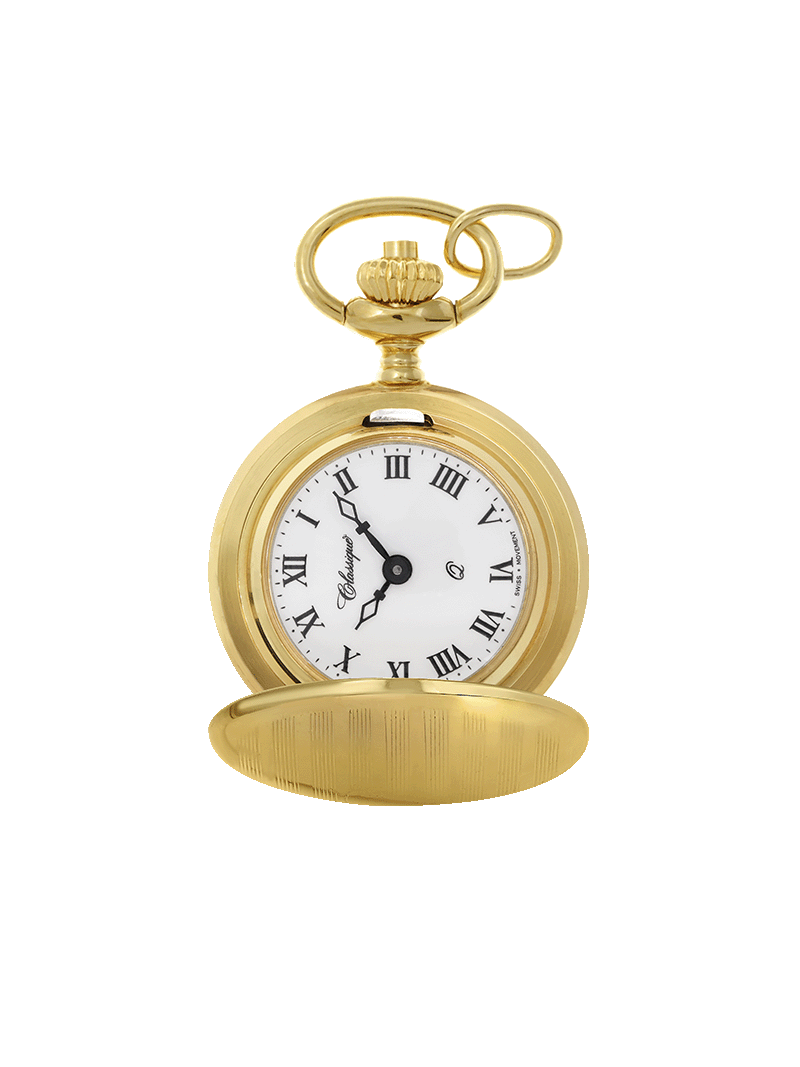 Case Gold Plated Dial White Dial Roman 