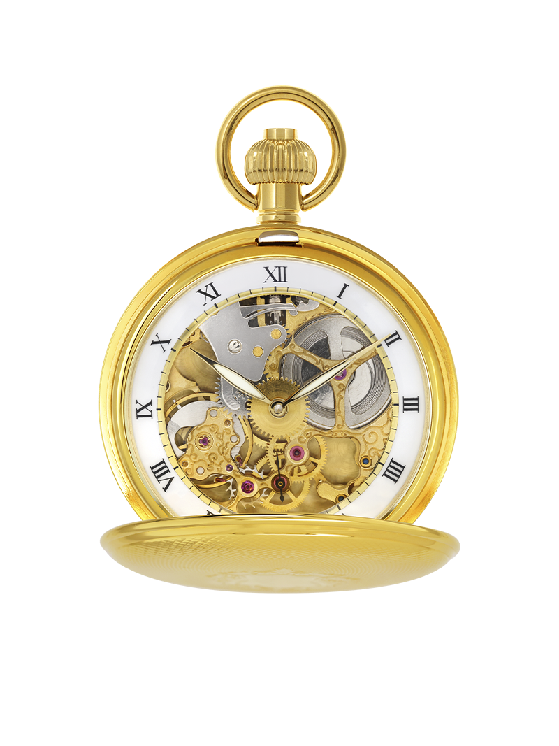 Case Gold Plated Dial Skeleton Dial Roman 