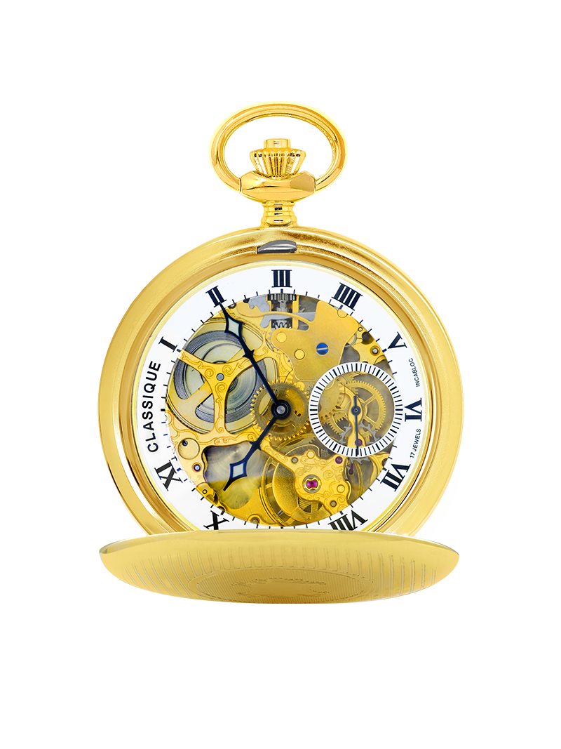 Case 18ct Gold Dial Skeleton Dial Roman 