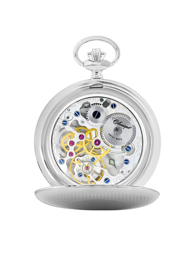 Case Sterling Silver Dial Skeleton Dial Roman 
