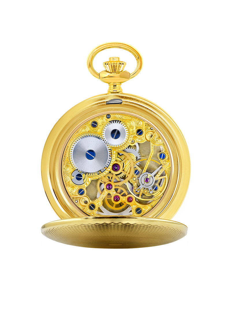 Case 18ct Gold Dial Skeleton Dial Roman 
