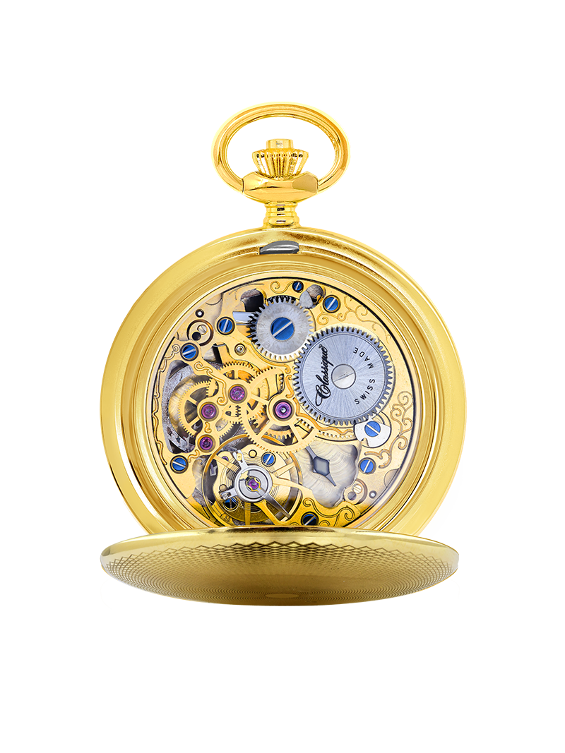 Case 18ct Gold Dial Skeleton Dial Roman 
