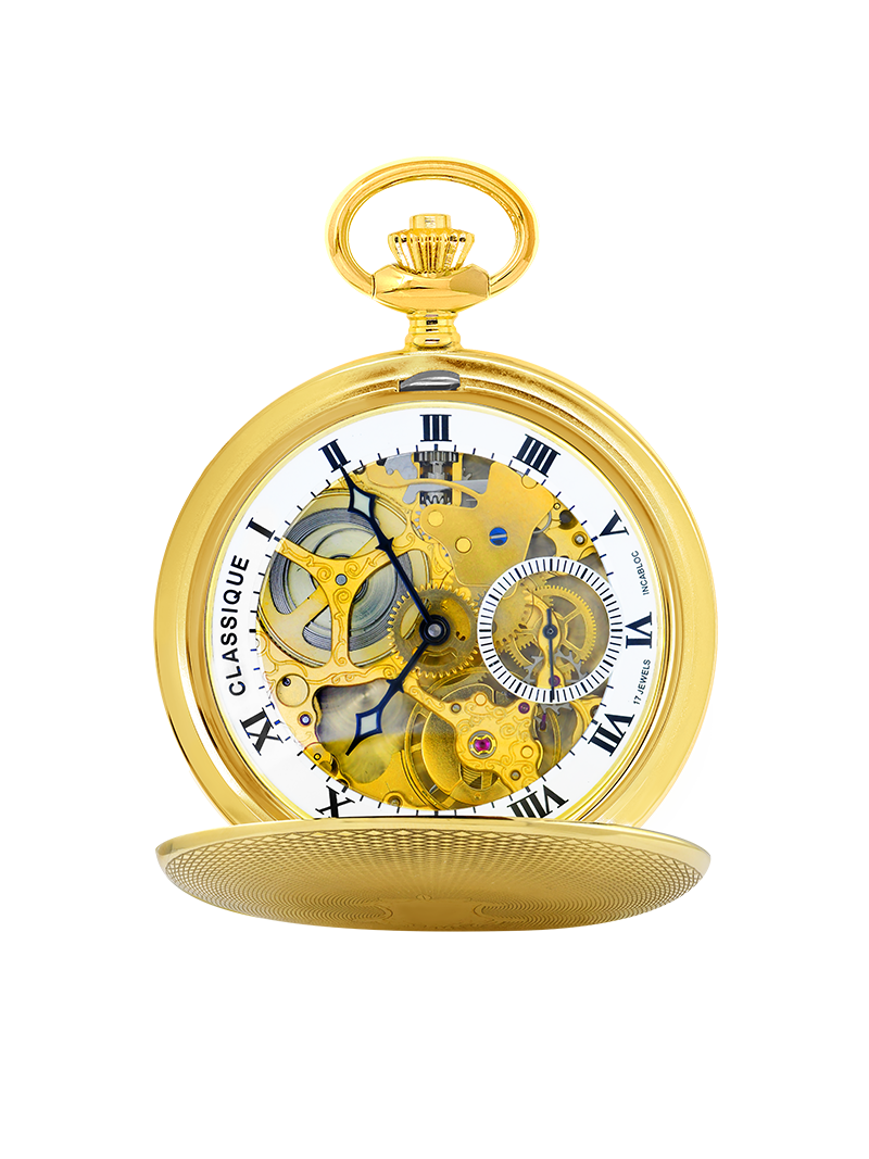 Case 18ct Gold Dial Skeleton Dial Roman 