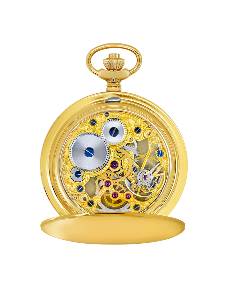 Case 18ct Gold Dial Skeleton Dial Roman 