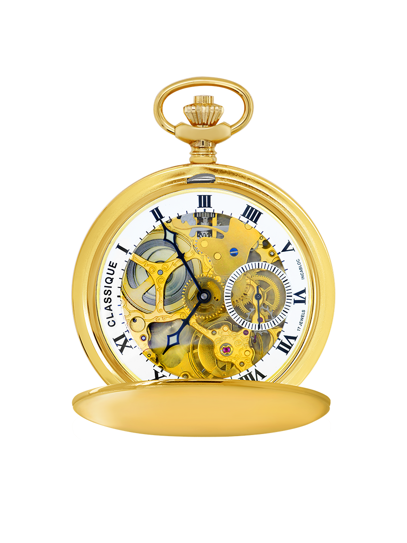 Case 18ct Gold Dial Skeleton Dial Roman 