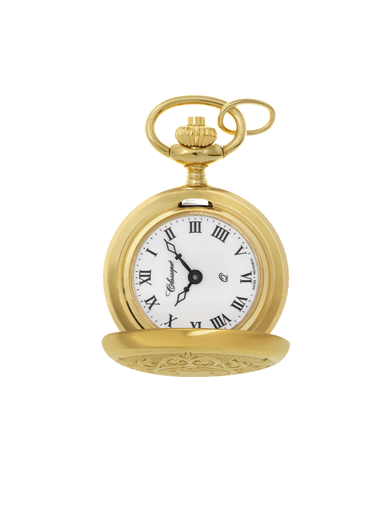 Case Gold Plated Dial White Dial Roman 
