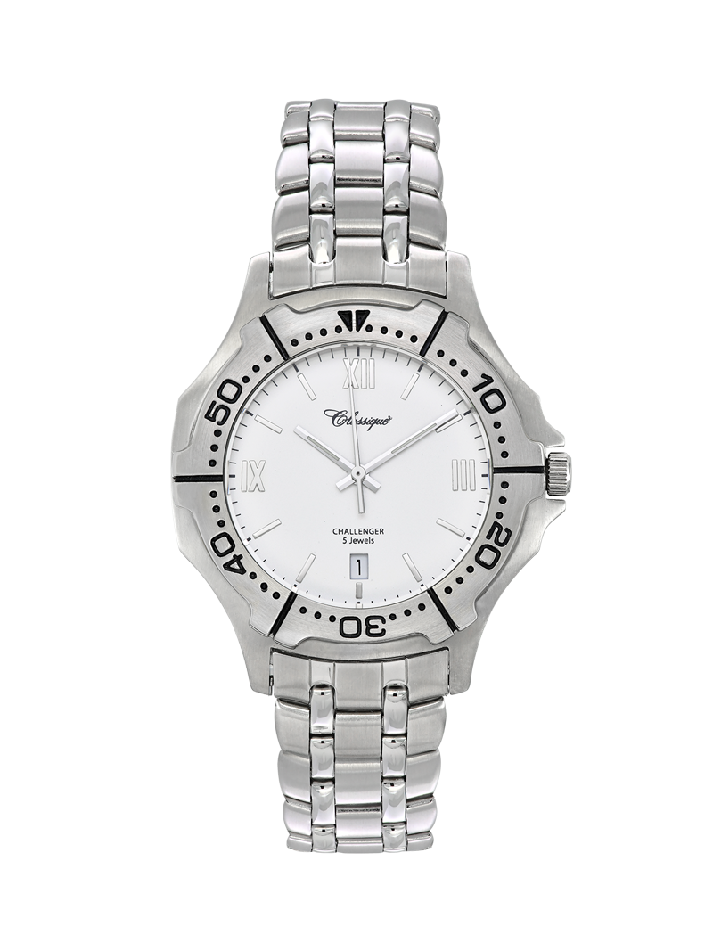 Case Stainless Steel Dial White Dial Silver Roman Bracelet