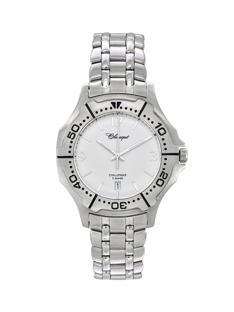 Case Stainless Steel Dial White Dial Silver Arabic Bracelet