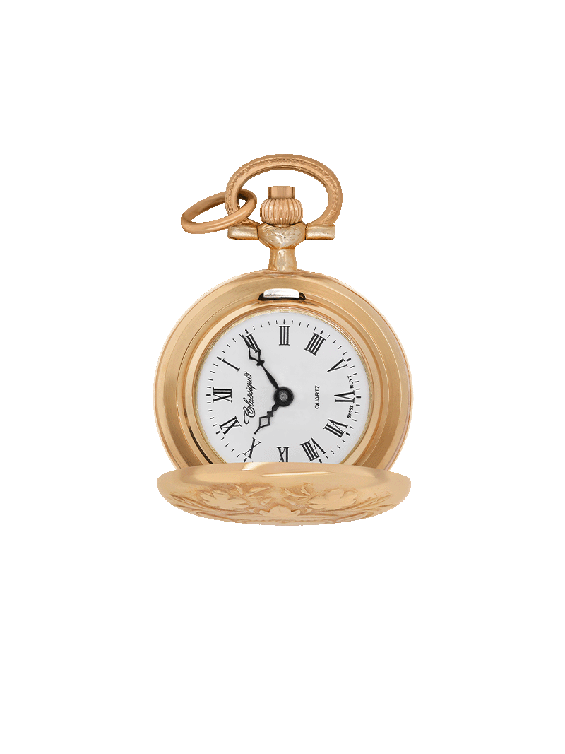 Case Rose Gold Plated Dial White Dial Roman 