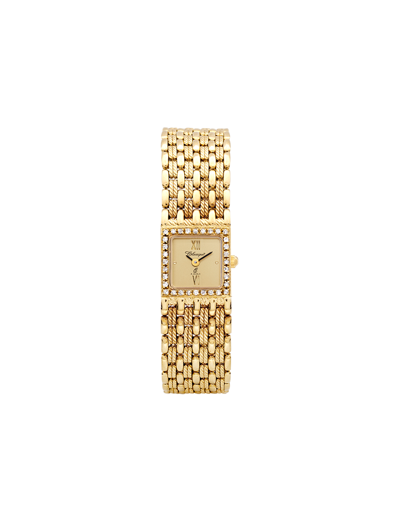 Case 14ct Gold Dial Champagne Dial Champagne Roman Bracelet