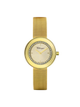 Case Gold Plated Stainless Steel Dial Champagne Dial Baton Mesh Band