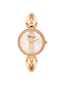 Case Rose Gold Plated Stainless Steel Dial Rose Dial Round Half Bangle