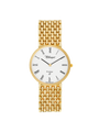 Case 14ct Gold Dial White Dial Black Roman Bracelet