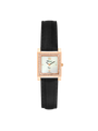 Case 14ct Rose Gold Dial Mother of Pearl Dial Rose Roman Leather Black