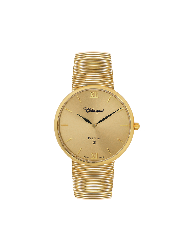 Case 14ct Gold Dial Champagne Dial Champagne Roman Bracelet