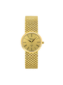 Case 14ct Gold Dial Champagne Dial Black Roman Bracelet