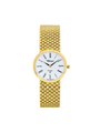 Case 14ct Gold Dial White Dial Black Roman Bracelet