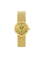 Case 14ct Gold Dial Champagne Dial Black Roman Bracelet