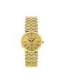 Case 14ct Gold Dial Champagne Dial Black Roman Bracelet