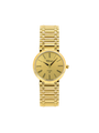 Case 14ct Gold Dial Champagne Dial Black Roman Bracelet