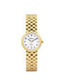 Case 9ct Gold Dial White Dial Black Arabic Bracelet