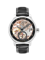 Case Stainless Steel Dial Black Dial Rose Arabic Leather Black