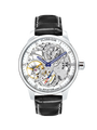 Case Stainless Steel Dial White Dial Silver Roman Leather Black