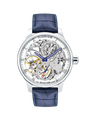 Case Stainless Steel Dial White Dial Silver Roman Leather Blue