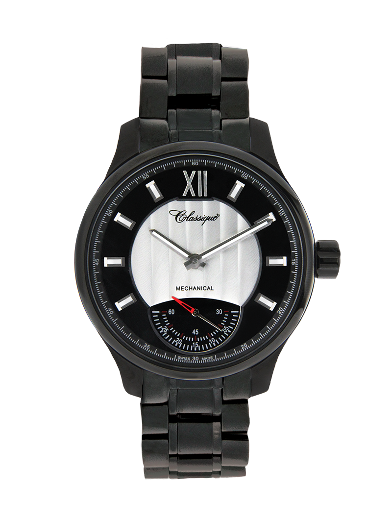 Case Black Plated Stainless Steel Dial Black Dial Baton Bracelet